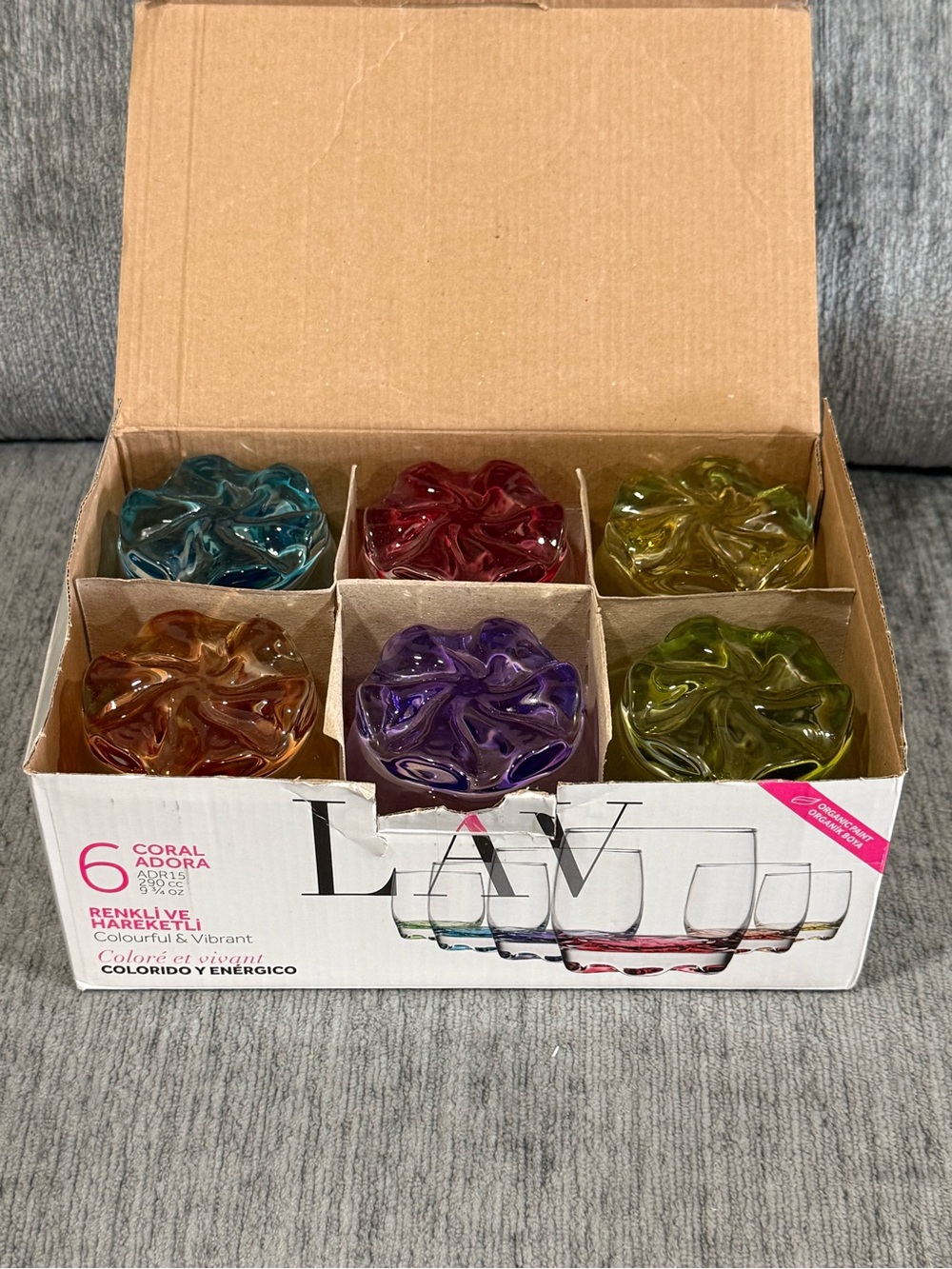 Colorful Glass Tumbler Set - Multicolor